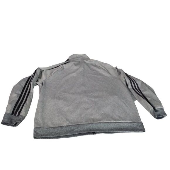 Adidas 3 Stripe Full Zip Tricot Tracktop Men Sz M Gray Black Pullover Athleisure - Picture 7 of 7